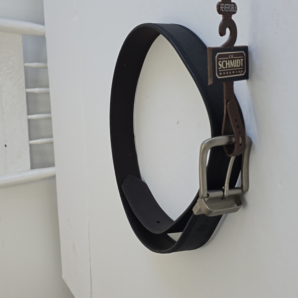 C.E. Schmidt Workwear Men's Reversible Brown Black Leather Belt Size 36